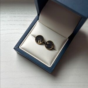 Gold and Black Earrings